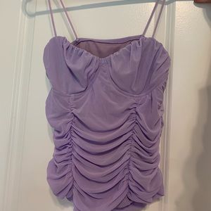 Lavender ruched tank